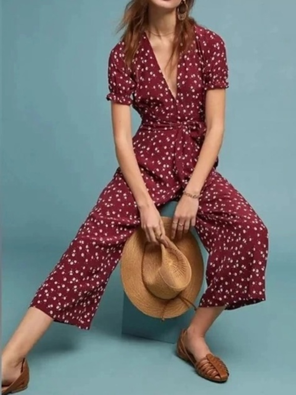 Faithfull The Brand Bonnie Jumpsuit - Berry
